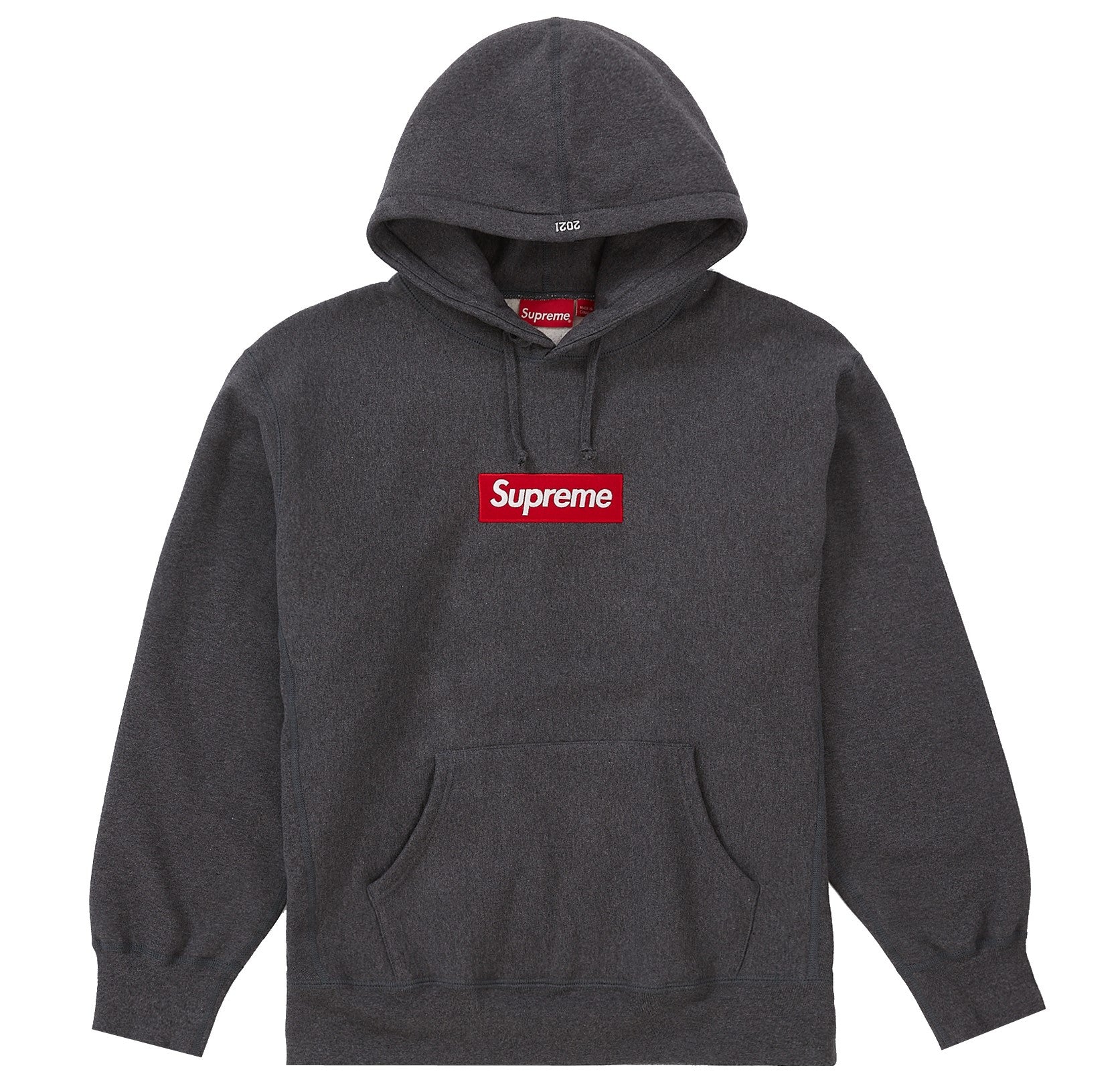 Supreme Box Logo Hooded Sweatshirt Charcoal (FW21)